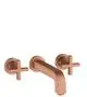 AXOR-HG-AXOR-Citterio-3-Loch-Waschtischarmatur-Unterputz-fuer-Wandmontage-mit-Auslauf-222-mm-Kreuzgriffen-und-Rosetten-Brushed-Red-Gold-39143310 gallery number 1